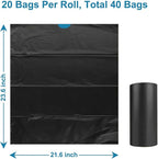 40 PCS Portable Toilet Bags with Drawstring, Biodegradable Porta Potty Bags - 8 Gallon Thickened Waste Bags Fit for 5 Gallon Bucket, Camping Poop Bag, Trash Bags for Home Boating Travel Outdoor