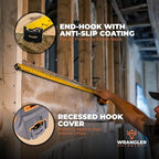 25 FT Tape Measure - Retractable Measuring Tape - Oversized & Double-Sided Print - Blade Lock, Finger Brake - Nylon Coating, 10' Stand-Out - 13' Reach / 1-1/16" Blade - 2 Pack