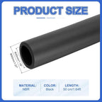 uxcell Pipe Insulation Tube Foam, 1-3/16" ID x 3/16" Thick x 1.64ft Foam Pipe Cover Non-Slip Hollow Tubing Guitar Air Conditioner Stand Fitness Equipment Handles, Black