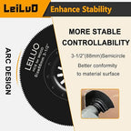 LEILUO 34 Pcs Multitool Blade Kits for Wood Nails Drywall Cutting Oscillating Saw Blades Universal Oscillating Tool Accessories with Storage Bag Compatible with DeWalt Makita Dremel and More