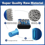 Tile Hole Saw Kit Diamond- BRSCHNITT 11pcs Diamond Core Drill Bit for Porcelain Tile Ceramic Marble Granite Drilling Triangle Shank