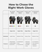 OKIAAS Work Gloves for Men，Ultra Thin and Lightweight Working Gloves with Grip, 12 Pairs Bulk Pack Construction Gloves with Polyurethane Coating, Safety Gloves for Light Duty Work (Blue, X-Large)