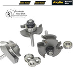 3Pc Tongue and Groove Router Bit Set 1/4 Shank,45 Degree Lock Miter Bit,3 Teeth T Shape Glue Joint Cutter,in Aluminum Case for Wood Cabinet Door/Board Tabletops/Strip Flooring Making