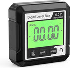 Digital Level Angle Gauge Meter Magnetic Electronic Level Angle Finder Tool Protractor Inclinometer Woodworking Tools with Magnet for Construction, Woodworking and Machinery(Black+white) (black)