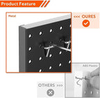 2 PCS Metal Pegboard Wall Storage Shelves 24x12 Inches with 50 PCS Pegboard System for Garage Organization Black Pegboard Hooks for Efficient Tool Storage and Workbench Organization（black）
