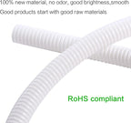 Alex Tech 25ft - 1 inch Split Wire Loom Tubing - White