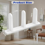 4 Pack Sliding Door Floor Guide, White ABS Closet Door Guides for 1-3/8" Thick Doors, Complete Bottom Track Kit with Screws for Cabinet & Closet