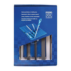 PFERD 10" Machinist File Set, 5-Piece WRU – Second Cut, Cross Cut – For Universal Roughing & Finishing – With Ergonomic Handles & Plastic Pouch – Part 16081