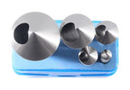 Accusize Industrial Tools 5 pc 90 Deg 0-Flute HSS Countersink & Deburring Tool Set, Pilotless Type, 0206-0490
