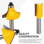 Router Bits 1/4 Inch Shank - BAIDETS 35Pcs 1/4" Router Bit Set for Professional and Beginners Carpenter Woodworking Projects