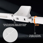 Desk Lamp with Clamp, 31.5" LED Desk Lamp for Home Office, 24W Double Head Desk Light, Dimmable & Color Temperature, Table Lamp with Remote Control, Brightest Computer Monitor Light