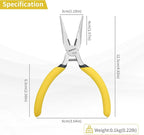 BOOSDEN 5" Needle Nose Pliers, Long Nose Pliers Set with Side Cutter,Mini Fine Needle Nose Pliers with Comfort Grip, Precision Small Needle Nose Pliers for Electronics, Craft, Jewelry Making, 5 PACK