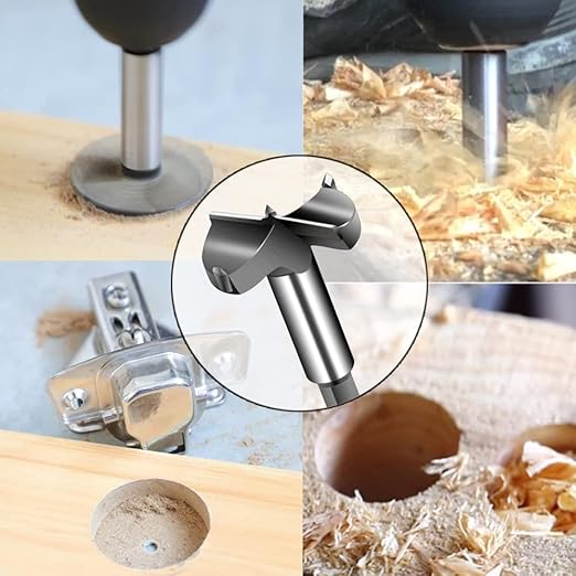 ASNOMY 3-1/8 Inch Forstner Drill Bit, Carbide Tipped Forstner Bit for Hard Wood, Wood Drilling Hole Saw Set Woodworking Hinge Cutter Tool Kits for Wood Plastic Plywood