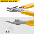 KATA 5.5 Inch Stainless Steel Wire Cutter Micro Flush Cutters, Precision Side Cutter Plier Sprue Cutting Snip for Electronics, Jewelry Making, Metal Wire Cutter, Crafting