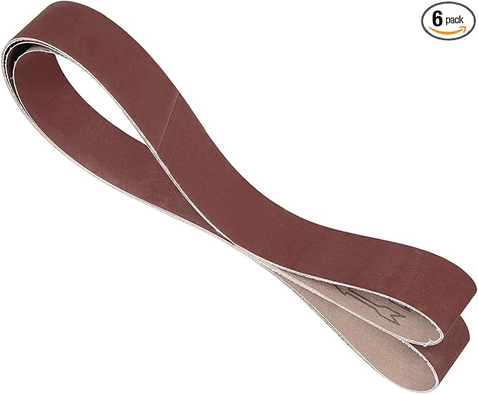 6 Pcs Sanding Belts 2 x 72 Inch 600 Grit Aluminum Oxide Abrasive Sandpaper for Belt Sander Metal Grinding Wood Working Weld Rust Removal