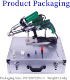 1600W Hand Extrusion Welder Gun Plastic Handheld Extruder Dual Heating System Welding Gun PP HDPE LDPE Pipe Welding Machine (220V Extruder)