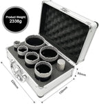 SHDIATOOL Diamond Core Drill Bits Set Hole Saw Kit for Porcelain Tile Ceramic Marble Brick Vacuum Brazed Cutter 7-Piece (25/35/45/51/65/76mm)+25mm Finger Bits