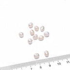 Natural Pearl Beads Potato 5-6mm White Freshwater Cultured Loose Gemstone Beads for DIY Jewelry Making 13.8''/Strand HQ