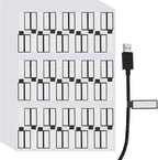 uxcell 300 Pcs Cable Labels, Waterproof Wire Cord Labels Tags, Cord Organizer Management Tags for Charger Cable Organizer Wire Markers Printer, Black