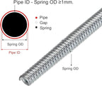 MECCANIXITY Spring Tube Bender OD 9mm/0.35" Steel Spring Pipe Copper Tubes 2500mm/98.42" Long for 1/2" Copper Pipe(12mm) in Home Renovations,Electrician Wiring Bending Pipe(insert-pipe use)