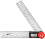 Digital Angle Finder Protractor, Angle Finder Ruler,Stainless steel 7inch 200mm 7inch/200mm, Angle Measuring Tool for Woodworking,Carpenter,Construction,DIY Measurement (Stainless Steel)