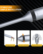 13-in-1 Ratcheting Screwdriver Set with 12 S2 Driver Bits, Direction Converter, and Magnetic Storage - Durable Aerospace Aluminum Handle for Household and Automotive Use.