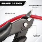 YaeCCC 10 Pack Wire Cutters Black Diagonal Cutting Pliers for Electronic, Model, Jewelry Making, 170 Flush Cutter 5 inch
