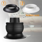 DZQ Ball Vise 3" Engraving Setting Tool 360°Rotation Professional Ball Vise 36PCS Attachment Jewelry Engraving Block Tools(Black)