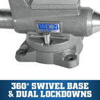 Wilton Mechanics Pro Bench Vise, 6-1/2" Jaw Width, 6" Jaw Opening, 4-3/8" Throat (Model 865M)