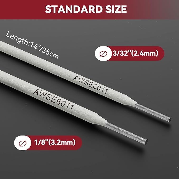 ARCCAPTAIN E6011 Welding Rod 1/8" 10LB Carbon Steel Welding Sticks Electrodes, Welding Rods ARC Welding Equipment