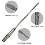 10-Pack SDS Plus 5/32" x 6" Rotary Hammer Drill Bits, Carbide Tipped for Brick, Stone and Concrete
