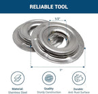 Benchmark Abrasives 1/2" - 1" Adapter Buffing Wheel Flange Adapter for Bench Grinder Arbor Washer, for Polishing Finishing Rust Paint Removal (Set of 2)(1/2" - 1")