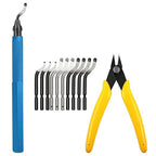 Deburring Tools for 3D Printer,12pcs,10pc Multiuse Blades Removing Burr,Micro Wire Cutter for 3D Printer,Resin,Plastic Models