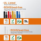 Chanzon 40 Sizes Extra Long Heat Shrink Tubing Assorted Kit UL Listed 2:1 Ratio (1mm-20mm diam) Multi Color Black White Red Blue Clear Yellow Sleeving Wrap Shrinking 2 to 1 Assortment 172 pcs