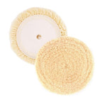 Makitoyo 3PCS Wool Buffing Pad Kit 8 Inch, 8" (200mm) 100% Natural Wool Hook and Loop Grip Polishing Pad for Car Polishing, Buffing and Cutting for Automotive, Marine and Epoxies