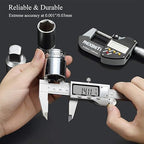 Digital Caliper, Caliper Measuring Tool with Stainless Steel, Electronic Micrometer Caliper with Large LCD Screen, Auto-Off Feature, Inch and Millimeter Conversion (6 Inch/150 mm)