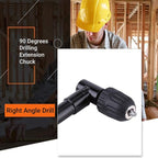Right Angle Drill 90 Degrees Drilling Extension Chuck 8mm Shaft Electric Drill Extension Tool for Tight Corner Workspace