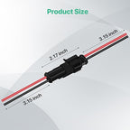 2 Pin Waterproof Electrical Connectors, Male and Female Wire Connectors, 12V Plug Connector, Suitable for Connecting Weak Current Lines Such As Cars, Motorcycles, and Ships(5 Pack)