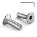 1/4-20 Bolt, 1/4-20 x 3/4 Inch Flat Socket Head Screws 15Pcs, 304 Stainless Steel 18-18 Countersunk Bolts, Full Thread, with Hex Spanner