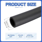 uxcell Pipe Insulation Tube Foam, 1-1/32" ID x 3/16" Thick x 1.64ft Foam Pipe Cover Non-Slip Hollow Tubing Guitar Air Conditioner Stand Fitness Equipment Handles, Black