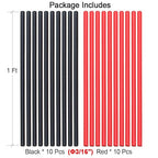 20 FT Diameter 3/16 Inch 3:1 Heat Shrink Tubing Dual Wall Adhesive Lined Marine Grade Electrical Cable Heat-Shrink Insulation Wrap Tube(Black-10Ft, Red-10Ft)