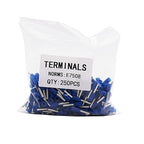Fidioto 20AWG Ferrule Connectors Ends, 250pcs Blue AWG20 Insulated Ferrule Crimp Pin Terminal Kit for Electrical Projects