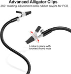 Magnetic Helping Hands Soldering Third Hand Tool PCB Holder Two Flexible Metal Arms Alligator Clips Strong Magnet Base - Can Be Put Anywhere for Electronics Soldering Jewelry Painting Art Crafts Hobby