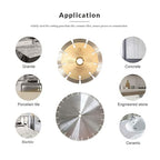 LSS 14 Inch Diamond Saw Blade,Dry or Wet Cutting Concrete Saw Blades for Sharp Cutting Concrete Marble Granite Brick Masonry,Broadened Cutter Head