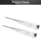 Fielect 15pcs Voltage Tester Voltage Detector Pen Circuit Tester Tool Steel Batch Slotted Test Pencil JRDB-865 AC/DC 100-500V Clear