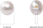 Natural Pearl Beads Potato 5-6mm White Freshwater Cultured Loose Gemstone Beads for DIY Jewelry Making 13.8''/Strand HQ