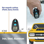 allsun EM2271A Digital Paint Gauge Thickness Meter, Car Mini Coating Paint Tester LCD 2.2mm/80mil Data Hold Black