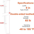 8 Inch Zip Ties Double Sided Toothed,65LBS Tensile Strength Heavy Duty Cable Wire Ties With Self-Locking Adjustable More Durable Nylon Tie Wraps for Indoor Outdoor（100 Pack）