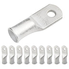 SELTERM 10pcs 4 AWG-#10 Stud Tinned Copper Wire Lugs, Heavy Duty Battery Cable Ends,4 Guage Ring Terminals, UL Battery Lugs Marine Grade Copper Eyelets Electrical Battery Terminal Connectors