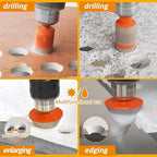 Diamond Core Drill Bit Kit BGTEC Hole Saw Tile Cutter,Triangle Shank 9pcs 6/8/10/20/28/32/35/45/65mm Drill Bits+1pc 25mm Drilling Finger Bit+1pc 2" Hex Shank Chamfer Bit